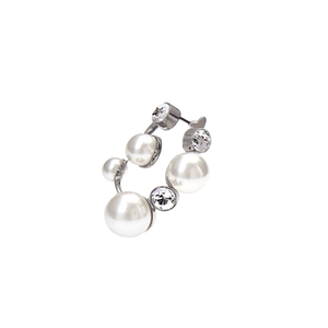Bagues tendance en acier inoxydable 316L avec placage or PVD, design durable et résistant orné de perles et de cristaux - Product Image 2