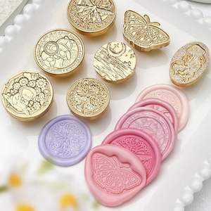 Série Merveilles Naturelles : Tampon à Cire Scellante avec Tête en Laiton pour Estampage, Thème Animal, Décoration pour Artisanat Papier - Product Image 2