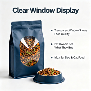 Sachet alimentaire personnalisé sous vide, refermable avec fermeture éclair, en plastique, pour poudre, snacks et aliments pour animaux de compagnie - Product Image 2