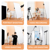 Écran diffuseur de lumière douce pour studio photo MIAOTU, blanc, sans couture, tissu de diffusion de lumière, cadre métallique, pliable