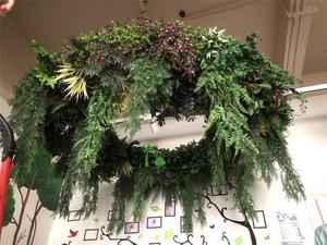 Cây treo nhân tạo trang trí nội thất/ ngoại thất bán buôn tùy chỉnh, hình tròn - Product Image 2