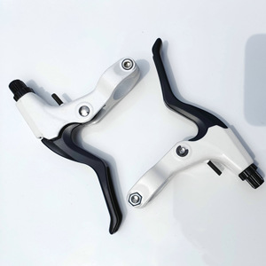 Palancas de freno de bicicleta de aleación de aluminio en blanco y negro, 3 dedos, para bicicleta de montaña - Product Image 1