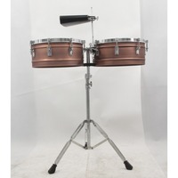 Factory Wholesale High Quality Steel Timbals Drum Set 13" 14" Double Braced Stand Percussion Instrument for Music School