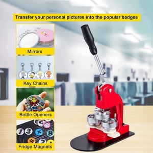 Tự động DIY <span class=keywords><strong>Pin</strong></span> huy hiệu Maker nút Máy làm khí nén Huy hiệu máy làm tròn - Product Image 3