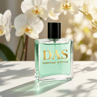 Ensemble complet d'emballage de parfum de luxe, flacon en verre de 50 ml/100 ml avec finition mate, impression d'écran, étiquette personnalisée, boîte cadeau