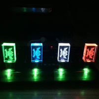 Clé USB en bois et cristal de luxe avec lumière LED, USB 2.0, 128 Mo-128 Go, Nouvelle, Certifiée CE/FCC, Garantie 1 an, Multicolore, Durée de vie 10 ans