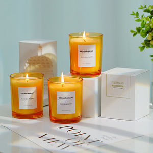 Yuhuan Scented Candle Orange Glass Smokeless Fragrance Diffuser For Home Relaxation - Product Image 2