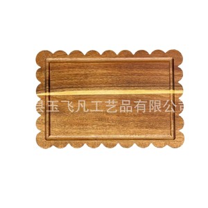 Planche à découper en bois d'acacia rectangulaire 38 cm, antidérapante, pour la cuisine - Product Image 3