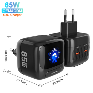 IBD 65W GAN เครื่องชาร์จเร็วแบบคู่ USB C PD อะแดปเตอร์ติดผนังพร้อมหน้าจอสี<span class=keywords><strong>1.3</strong></span> TFT จอแสดงพลังงานภาพสำหรับแล็ปท็อป iPhone CE FCC ROHS - Product Image 6