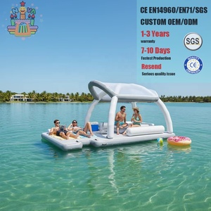 Île flottante gonflable de <span class=keywords><strong>plage</strong></span> durable à prix de gros, tente gonflable aquatique, plateforme flottante familiale à louer - Product Image 1