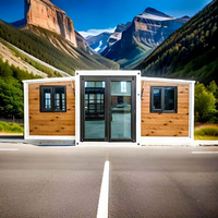 Contenedor Móvil Expandible Impermeable y Transpirable de 20 pies para Hotel, Listo para Enviar, con 2 o 3 Dormitorios, Cocina, Salón, Diseño Moderno, Panel Sándwich