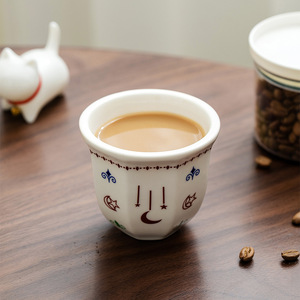 Tasses à café en porcelaine peintes à la main <span class=keywords><strong>de</strong></span> luxe 80 ml 170 ml 250 ml Tasses à café arabes personnalisées pour la maison et les fêtes - Product Image 4