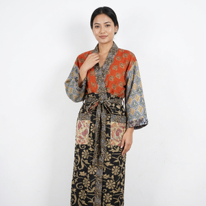 Women's Silk Kimono Bridesmaid <b>Robes</b> Wholesale Manufacture <b>Bridal</b> Bath & Swim Vacation Wear with Pattern Sleepwear Summer Winter - Product Image 1
