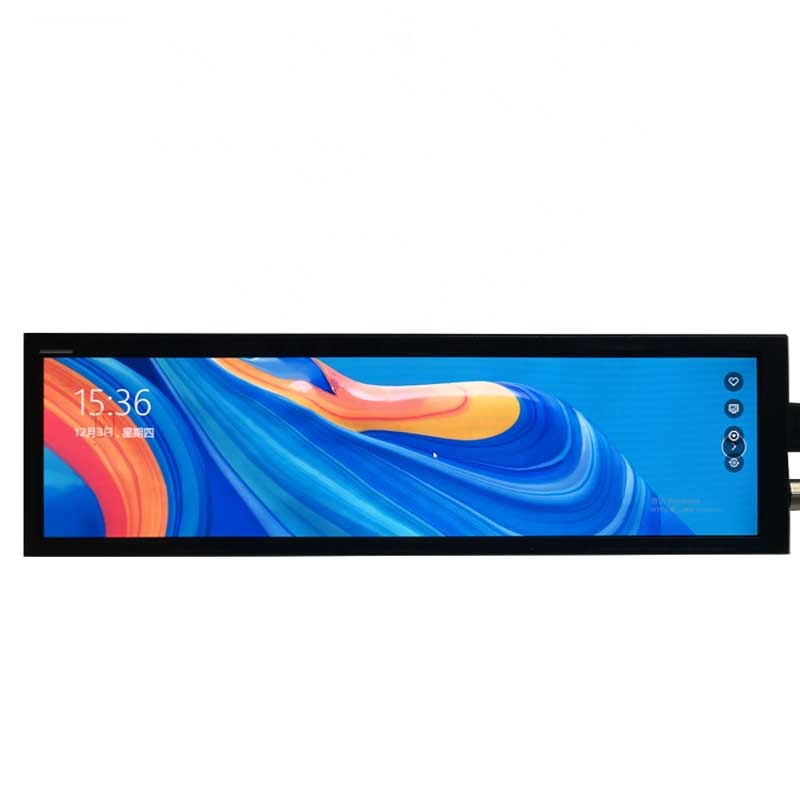 Monitor Portabel 8.8 Inci 1920*480 60Hz Raspberry Pi Kompatibel PC IPS Strech Bar Monitor LCD Hitam Desktop Tv Diperbaiki