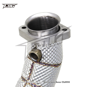 Tùy chỉnh Turbo downpipe cho Mercedes-Benz cls550 4.7t 2012-2016 tiêu đề thể thao với lá chắn nhiệt ống thẳng - Product Image 6
