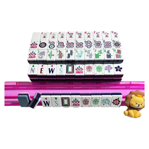 Jeu de Mahjong Personnalisable et Portable – 160 Tuiles – Idéal pour les Voyages – Style <span class=keywords><strong>Américain</strong></span> - Product Image 3
