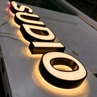 Lettres en relief 3D personnalisées en acrylique avec éclairage LED pour enseignes de bâtiment extérieur, livraison rapide porte-à-porte