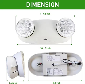 Luz de doble cabeza de emergencia de alta calidad ABS 6W LED Iluminación DE EMERGENCIA Señales de salida de incendios - Product Image 5