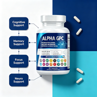 ZILI Brain Nootropic Caps W/300mg Alpha GPC PS Bacopa Ginkgo Lion's Mane Huperzine a L-Thea NAC Vit BCDE Mem Focus Cog 60 Caps