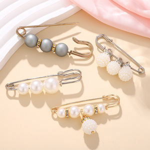 Broche de perlas para ajustar la cintura, para pantalones, camisas, vestidos, faldas, ajustable, joyería de moda para mujer, aleación de zinc, forma de bola, uso diario - Product Image 2