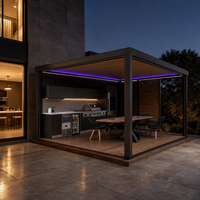Pergola en aluminium Sweet Home avec toit réglable, couverture de patio imperméable pour l'extérieur, ombrage bioclimatique pour jardin, gazebo