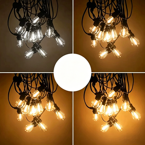 Edison Vintage Outdoor Waterproof <b>String</b> Lights, Festoon <b>Lighting</b> for Patio Party Decor, Holiday Marquee Ambience Lights - Product Image 3