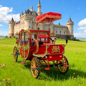 <b>Red</b> Royal Carriage Cinderella/ Horse Wagon Manufacturers/four-wheeled Carriage/ Electric Horse Vehicles - Product Image 1