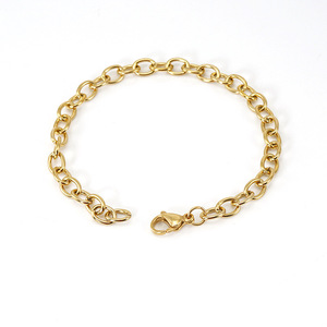 Zogxin Stainless Steel 18K Gold O-Chain Bracelet Geometric Oval Link Jewelry Fashion Chain Bracelet - Product Image 5