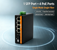Switch PoE industriel Gigabit, monomode monofibre, transmission 20 km, port SC 1310/1550 nm