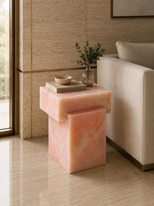 Modern Durable Resin Handmade Side <b>Table</b> Luxury Accent Furniture for <b>Living</b> <b>Room</b> Bedroom Home Office Hotel Interior - Product Image 1