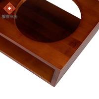 Mangeoire surélevée pour chat et chien en bambou personnalisé, couleur chocolat, avec support, table à manger pour animaux de compagnie