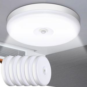 Hot Tricolor IP44 12-38W 120 Beam Angle White LED Bulkhead Emergency Function Metal Acrylic Motion Sensor Eyes <b>Ceiling</b> <b>Light</b> - Product Image 1