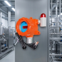 Detector de Gas Combustible Independiente Xinhud de Aleación de Aluminio Naranja para Metano y Propano con Alarma Audiovisual y 1 Año de Garantía