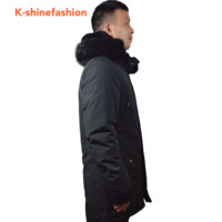 Vente en gros de manteaux parka longs en toile pour hommes, d'hiver, décontractés, à capuche, épais, pour l'extérieur
