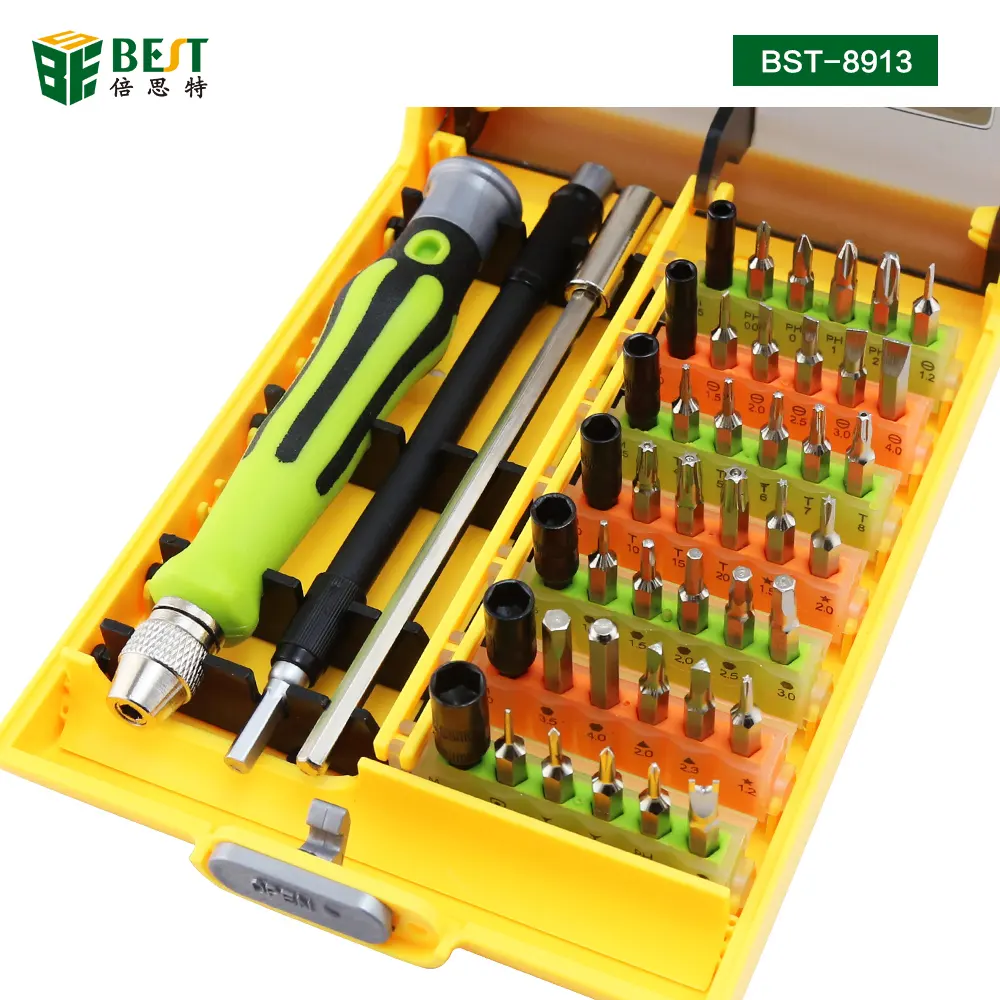 BESTOOL OEM 45Pcs Multi-Bit Peralatan Kit Set Kuat Magnetic Precision Obeng Set dengan Torx Phillips Slotted Bit