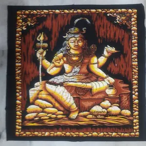 Novo Popular Luxo Wall Art Senhor Shiva Impresso Algodão Batik Impresso Hangings Parede/Poster Atacado Da Índia