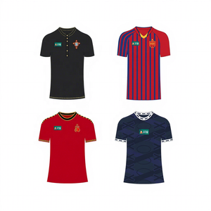 Maglie da Tifoso per Evento Calcistico Internazionale 2026 Spagna Belgio, Maniche Corte, Traspiranti, Asciugatura Rapida, con Logo delle Quattro Squadre Nazionali - Product Image 1