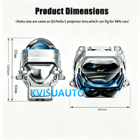 Projecteur Bi-LED carré CQL 3 pouces 60W 80W U8 12V 6000K pour phare de voiture avec feux de jour pour BMW