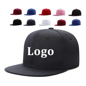 Topi Bisbol Olahraga Pinggiran Datar Topi Hip Hop Logo Kustom Topi Snapback Gesper Mental Polos
