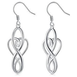Orecchini Pendenti Geometrici Intrecciati Creativi per Donna, Ornamento per Orecchie Moderno e Chic per Uso Quotidiano - Product Image 1