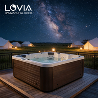 Bain à remous extérieur homologué CE LOVIA, jacuzzi Balboa, bain à remous idromassaggio extérieur pour 5 personnes