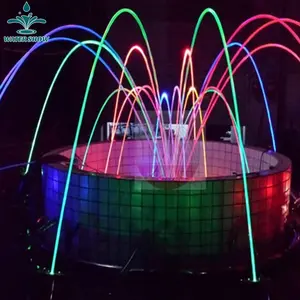 Chorro de flujo Laminar colorido con chorros de salto de interior RGB fuente de agua