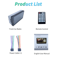 Reproductor Multimedia Universal MP5 para Coche Doble Din de 7 Pulgadas Estéreo Radio para Coche al Por Mayor con BT FM EQ Aux Mic Electrónica para Automóvil