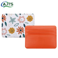 Porte-cartes en cuir PU à sublimation, étui à cartes pour femmes et hommes, porte-cartes d'identité