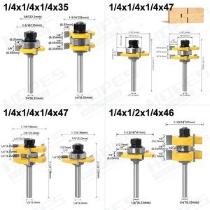 2 pièces <span class=keywords><strong>Fraise</strong></span> de rainurage CNC en carbure de tungstène à 3 ailettes, queue de 1/2" 1/4" 6mm 8mm 12mm, pour rainurage de joints <span class=keywords><strong>languette</strong></span> et <span class=keywords><strong>rainure</strong></span>, coupe TCT pour bois - Product Image 3