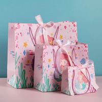 Sacs cadeaux en papier multicolores personnalisables de haute qualité avec poignées en ruban pour bougies, cadeaux de Noël, fêtes d'anniversaire et artisanat