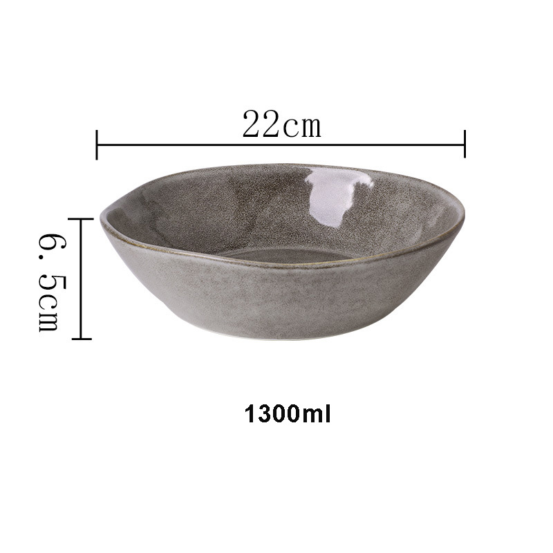 Bol gris de 8,5 pouces
