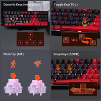 Clavier mécanique filaire magnétique Aula WIN60 HE avec rétroéclairage RGB, disposition 60 %, actionnement réglable, interrupteurs à effet Hall 8000 Hz