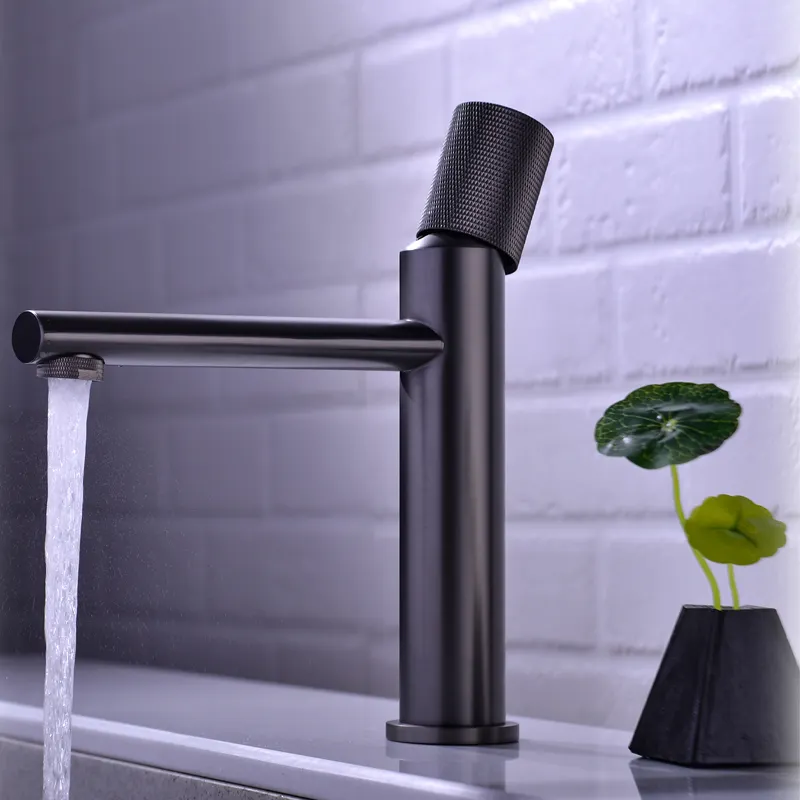 Newest Design Single Handle Bathroom Sink Water Mixer Tap Bathroom Spout Long Nose Rose Gold Faucet