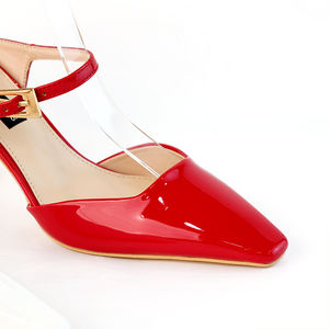 Sandales à talons de luxe à <span class=keywords><strong>petit</strong></span> bout carré pour femmes chaussures de mariée fermeture à enfiler respirant imperméable pour les mariages de printemps automne - Product Image 6